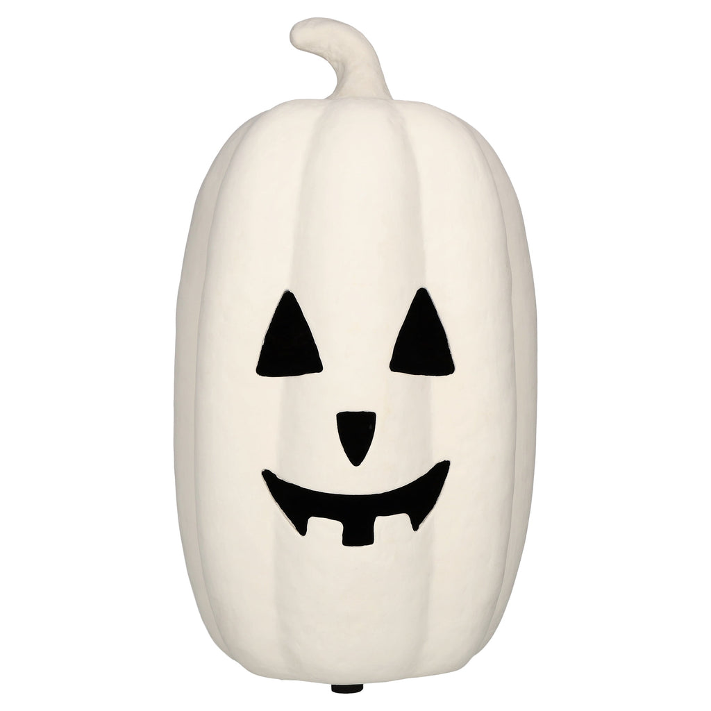 Paper Mache Jack-o'-Lantern Decoration, Black, 13.3", Halloween by Way To Celebrate