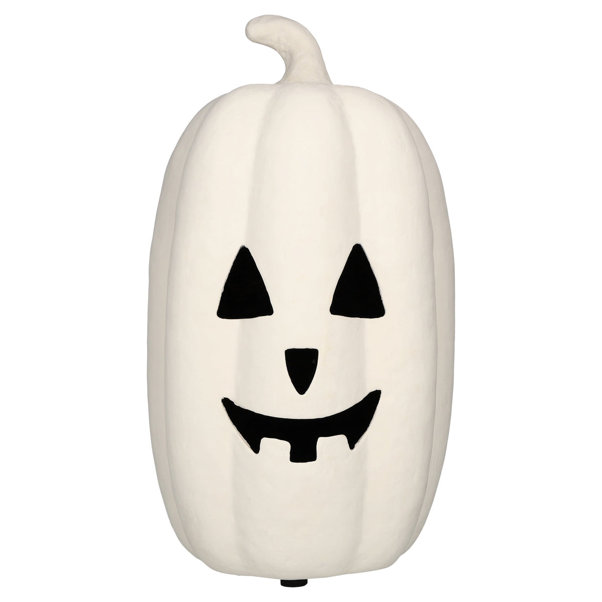 Paper Mache Jack-o'-Lantern Decoration, Black, 13.3", Halloween by Way To Celebrate