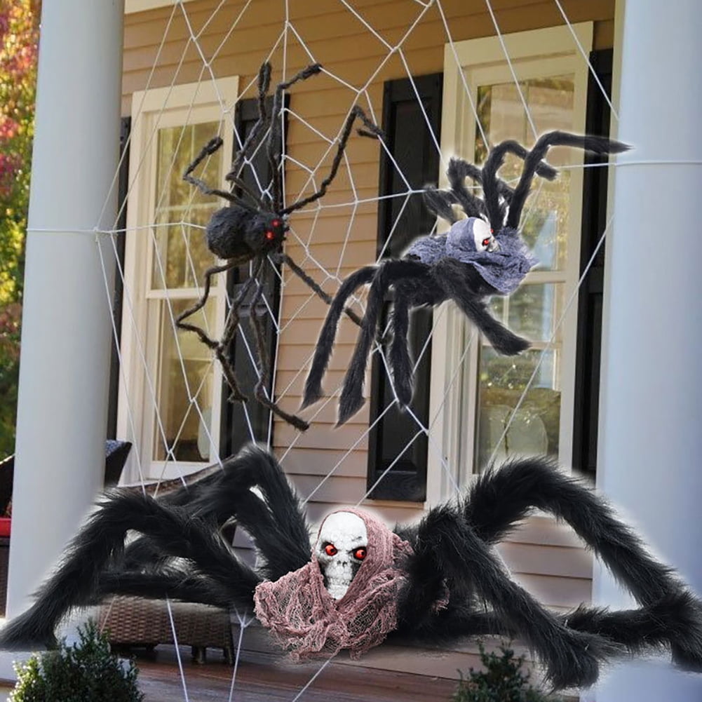 Halloween Spider Decorations Realistic Hairy Spiders Spider Props for Indoor, Outdoor and Yard Creepy Decor 75CM (30 Inch)