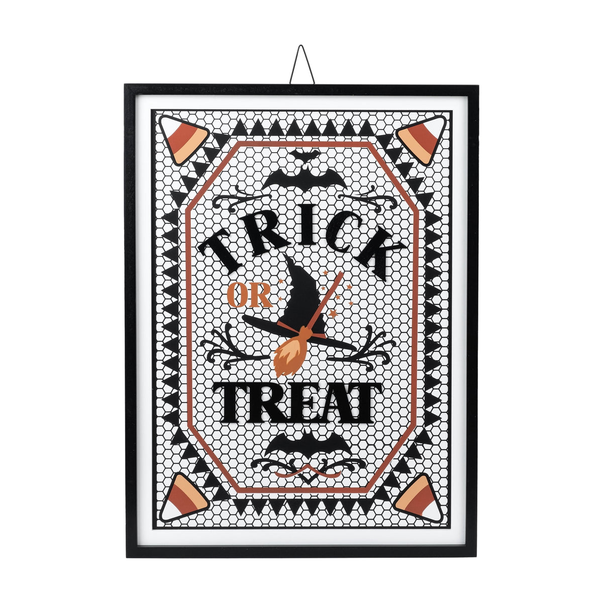 Trick or Treat Framed Wall Art, Multicolor, 14.8" x 20", Halloween by Way To Celebrate