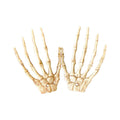 Wadada 1 Pieces Halloween Skeleton Hands Plastic Fake Human Hands Realistic Skeleton Hands Life Size for Bone Zombie Party Terror Scary Props Halloween Decorations (2.5x1.3 Inch)