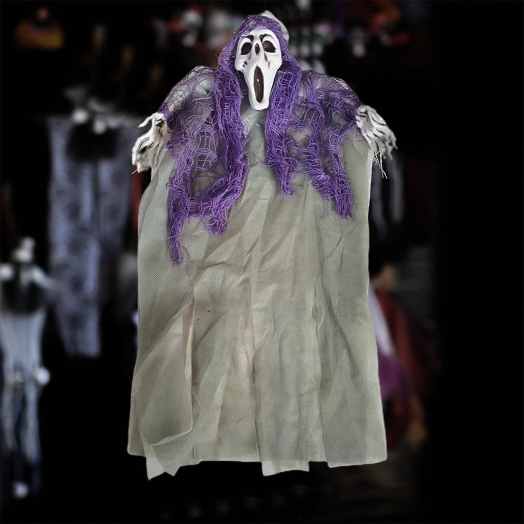 Wadada Halloween Hanging Grim Reapers, Halloween Skeleton Flying Ghosts for Halloween Outdoor Decoration, Haunted Haunted House Prop, Halloween Party Supplies Decor (17x13 Inch, With Suction Cups)