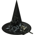Witch Hat with Flower Adult Halloween Accessory