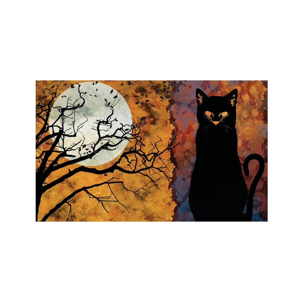 Wovilon Halloween Area Rug Doormat, Black Castle Front Door Mat Non Slip Rubber Backing, Happy Halloween Orange Indoor Outdoor Entrance Mats, Halloween Home Decor Outdoor Rug, 16 X 24 Inches