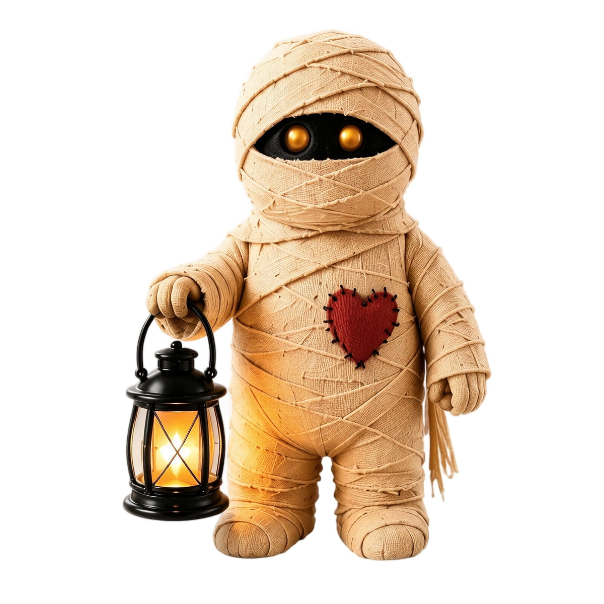 XHKUYI Halloween Scarecrow Pumpkin Figurine 6 inch, Handcrafted 3D Resin Witch Hat Scarecrow with Glowing Lanterns, for Halloween Home Party Tabletop Mantel Shelf Decor