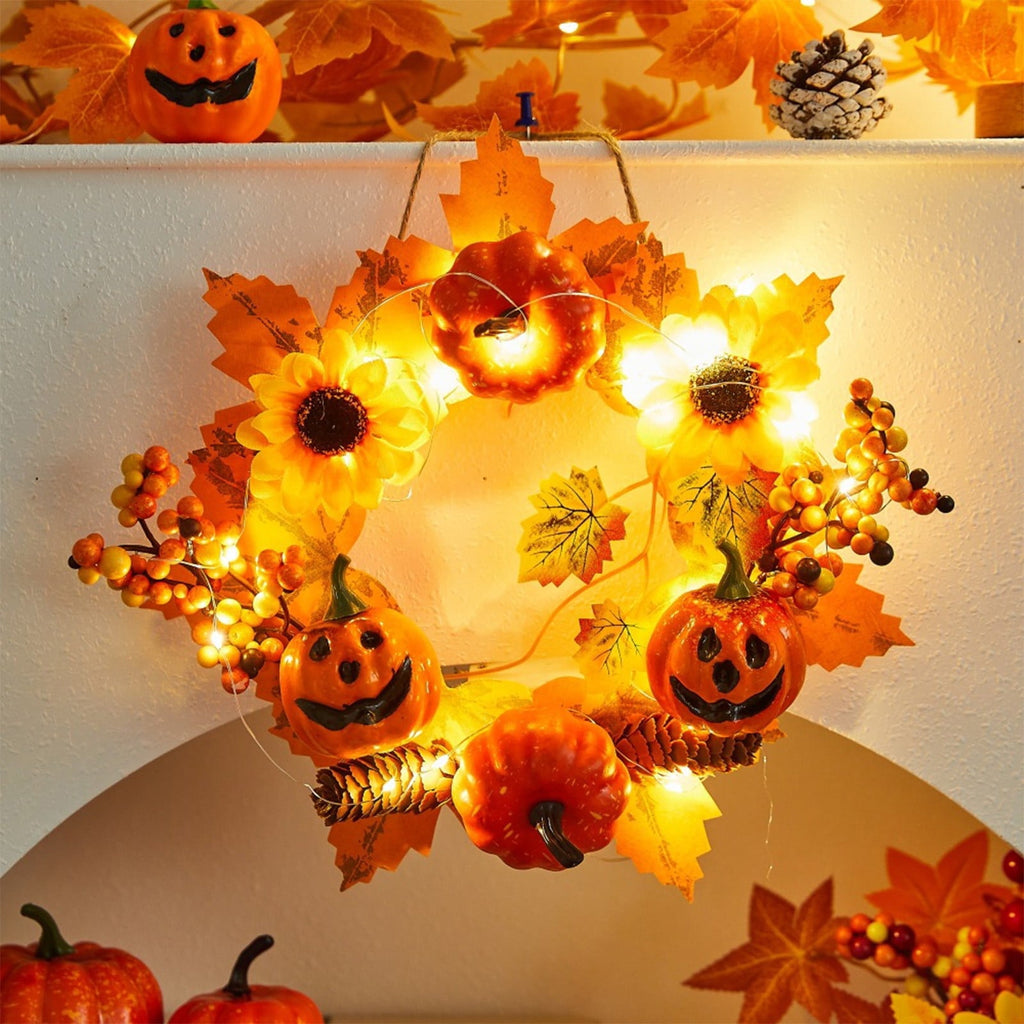YOTQUSKI Halloween Wreath,Halloween Wreaths For Front Door,Witch Door Wreath Halloween Decorations,with Witch Hat Legs Hanging Lanyard for Party Decorations Indoor Outdoor