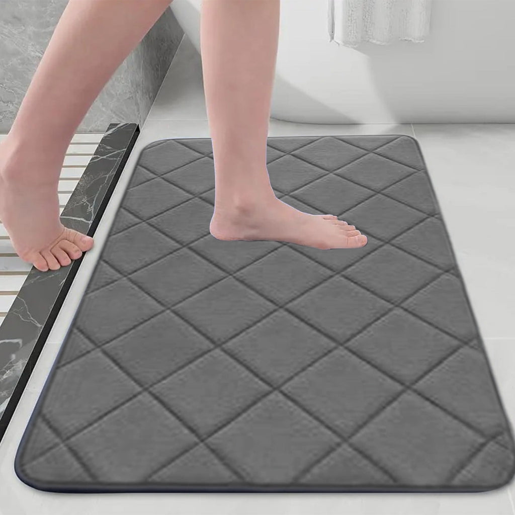 Mats Savings YZEGDCH Bathroom Rugs Gray Extra Soft Rugs Absorbent Quick Dry Machine Washable