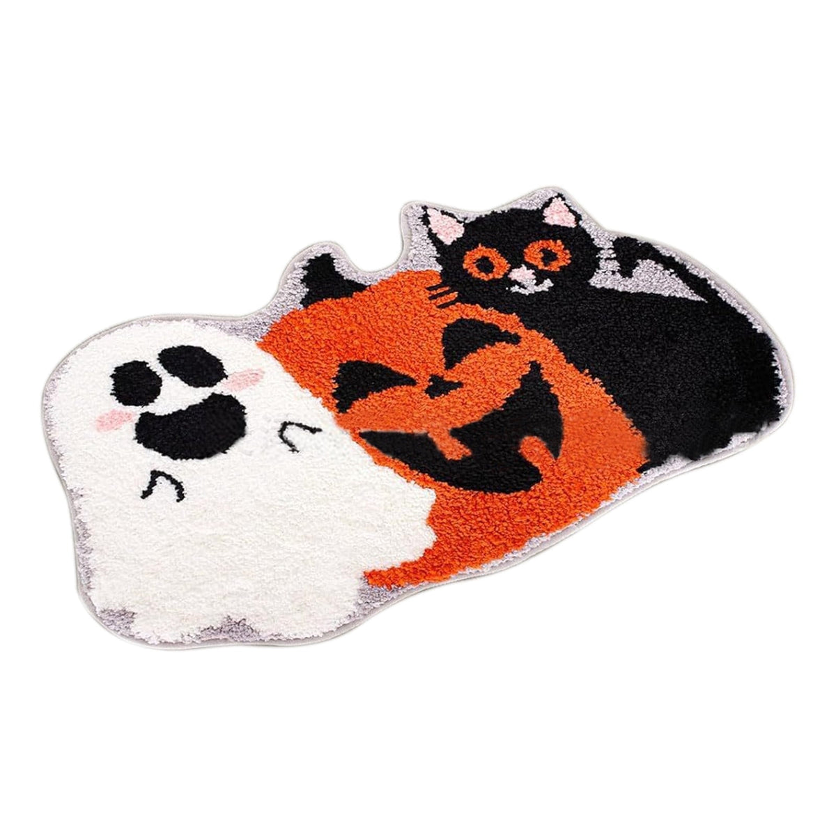 Yhmxh Halloween Bathroom Rugs, Halloween Pumpkin Bath Mats, Farmhouse Halloween Rugs for Bathroom Decorations for The Home, Holiday Cute Pumpkin Decor Non-Slip 15.7x23.6 Inches