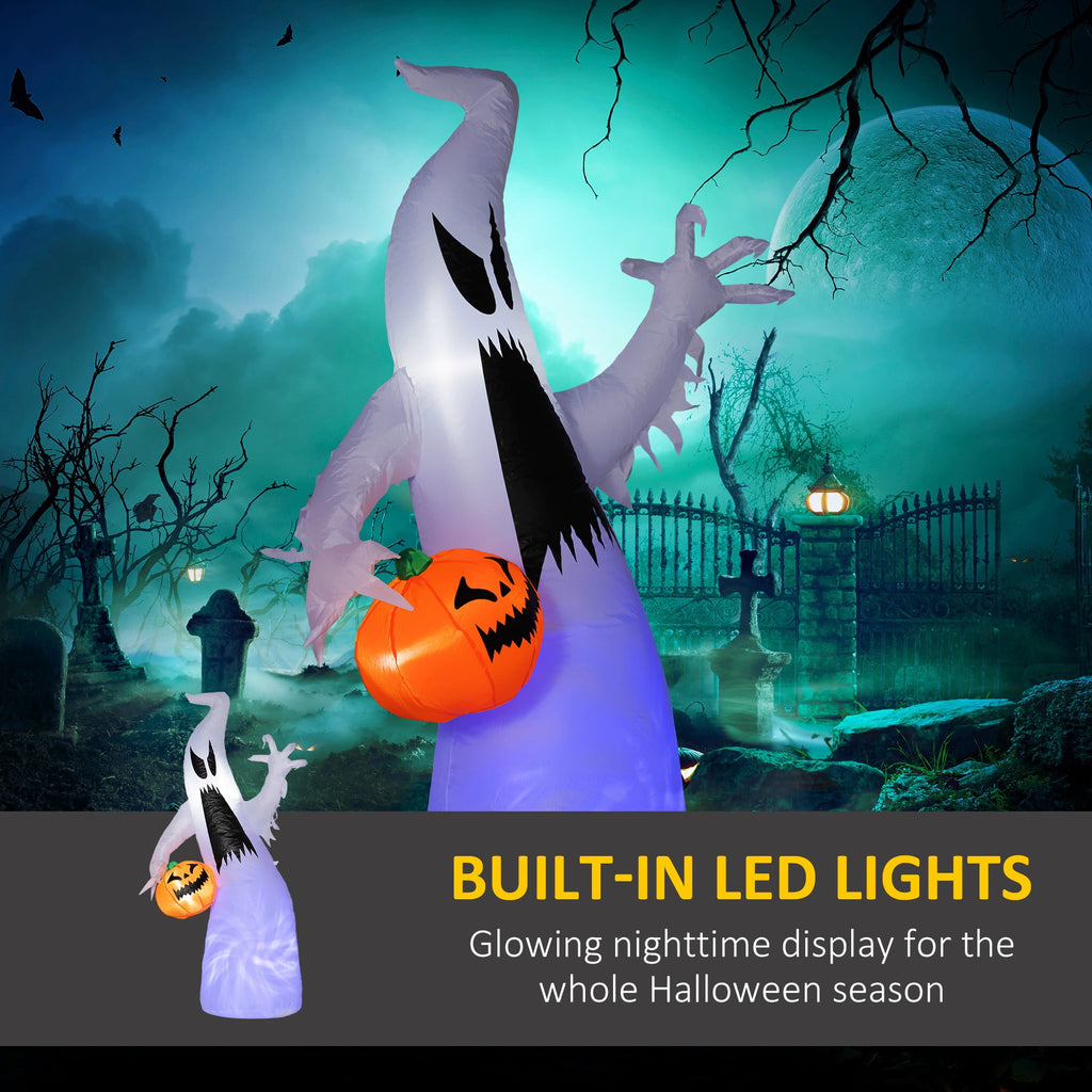 HOMCOM Halloween Inflatable Pumpkin with LED Lights for Garden Indoor Outdoor