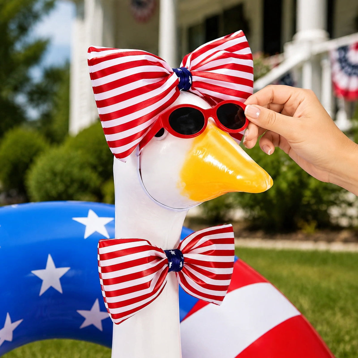 Halloween Garden Porch Decor, Porch Goose Outfits Halloween, 23 Inch Porch Goose Outfits, Witch Dress and Hat Set, Fits 23X11X26 Inch Standing Plush Goose for Front Porch Lawn