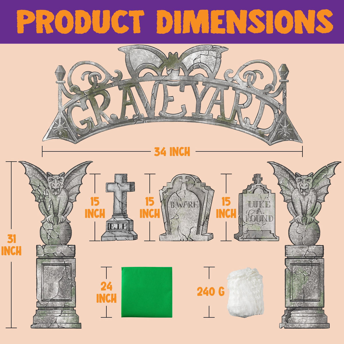Joyfy Halloween Trunk or Treat Car Decorations Kit,Halloween Car Decorations Car Archway with Frankenstein Theme,Trunk or Treat Decorations for Suv,Halloween Outdoor Garage Door Party Decor