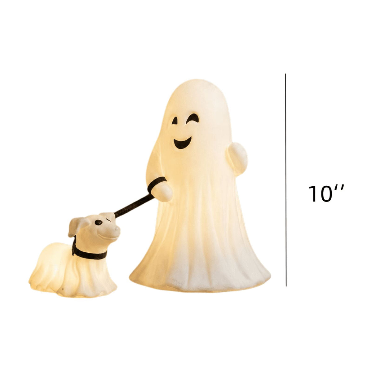 Halloween Ghost Night Light, Cute Ghost Playing The Guitar Lamp, Ghost Warm Lighted Figurine Lamps for Party Bedroom Study Room Home Dorm, Halloween Decor Indoor