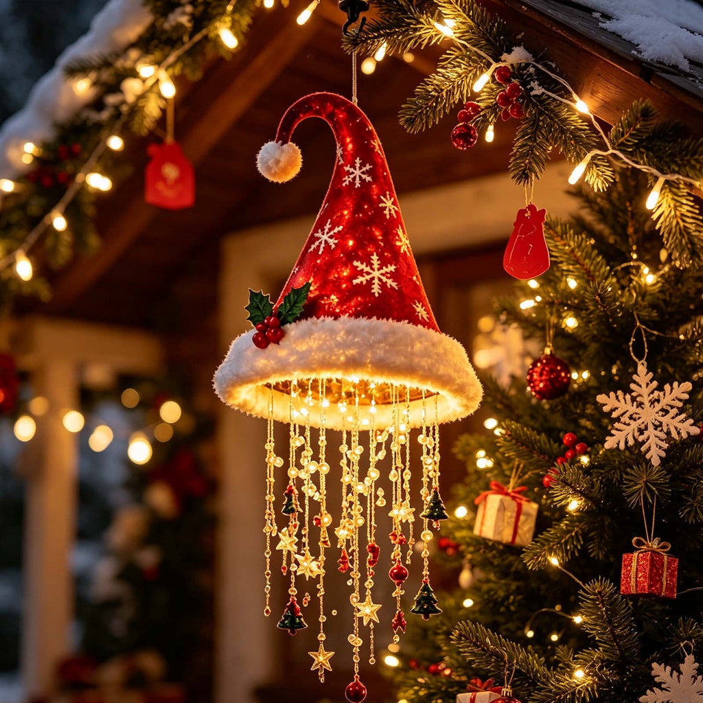 Stijggn Witch Hat Lights Halloween Glowing Lights, Waterproof Hanging Witch Hat Decorations, Warm Light Festival Ornaments for Indoor Outdoor Yard Garden Party Halloween Decor