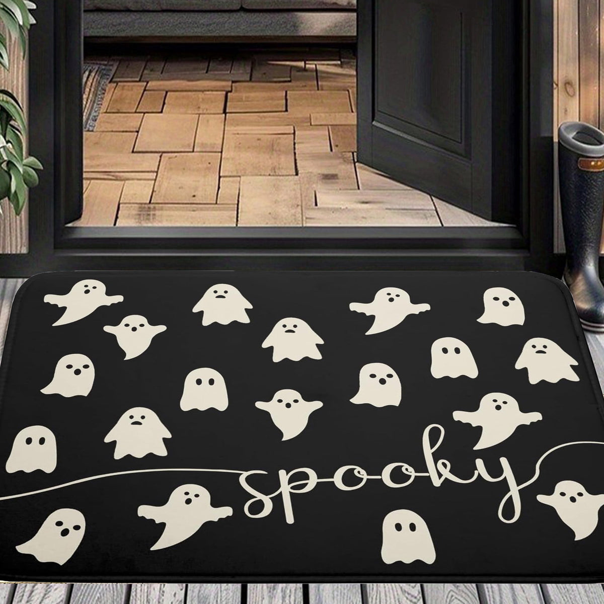 BOOHIT Halloween Door Mat 31x19 Inch Indoor Outdoor Entrance Floor Home Decoration (Witch Feet)