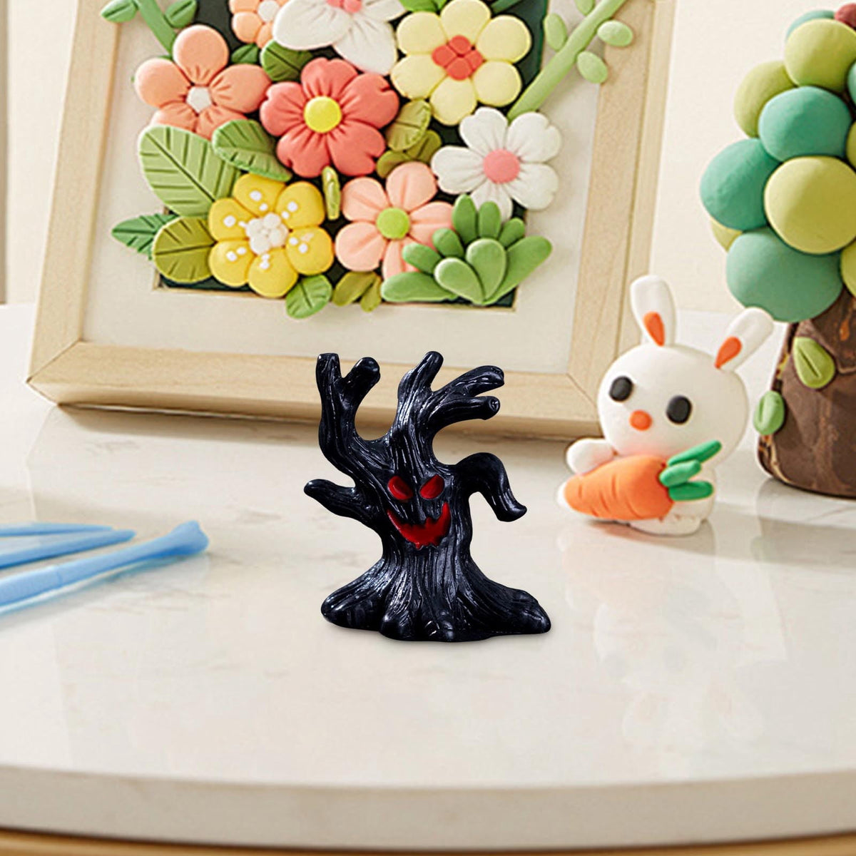 WKSCLPAI Halloween Miniatures Figures Mini Resin Figurines for Halloween Decorations, Halloween Party Favors Bag Fillers Garden Dollhouse Decor 12 Styles to Choose From, Skeleton Hugs