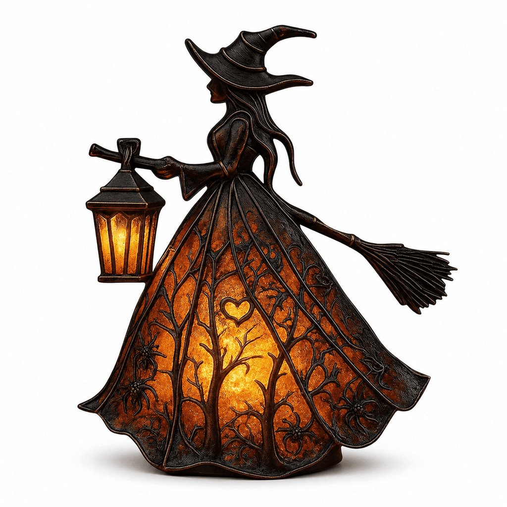 Diceymbol 11.81 Inch Halloween Ghost Night Light, Witch Hat Ghost Lamp with Jack O Lantern, Halloween Decorations Indoor for Table Mantel Party Decor