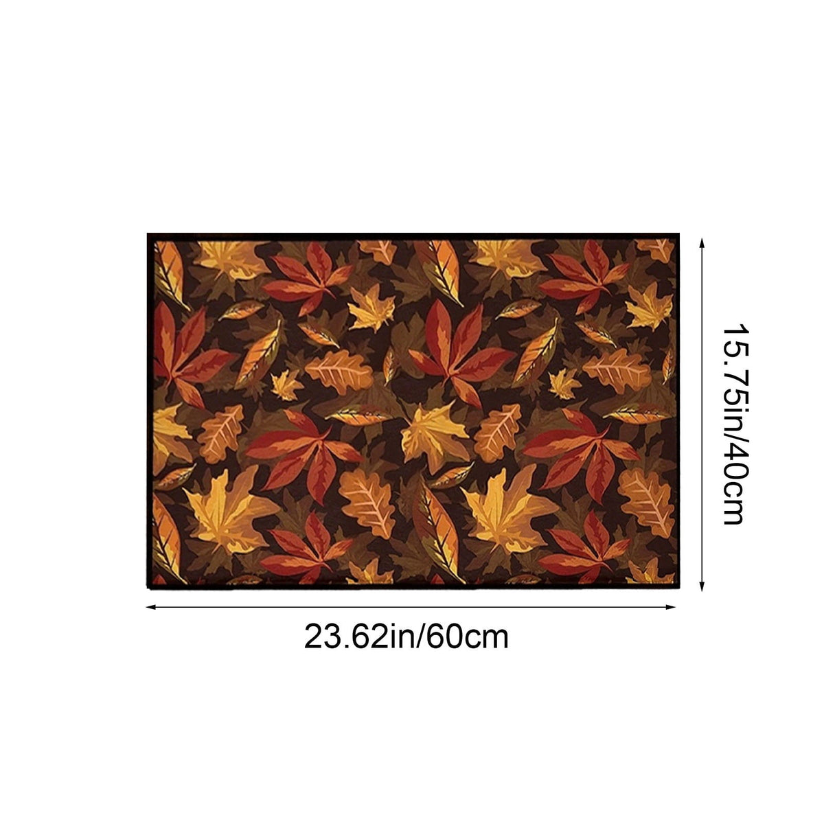 Uxgjfwu Halloween Thanksgiving Doormat 18x30 Inch Non-Slip Fall Decor Pumpkin Maple Leaves Print Front Door Kitchen Entryway Rug for Indoor Outdoor Use