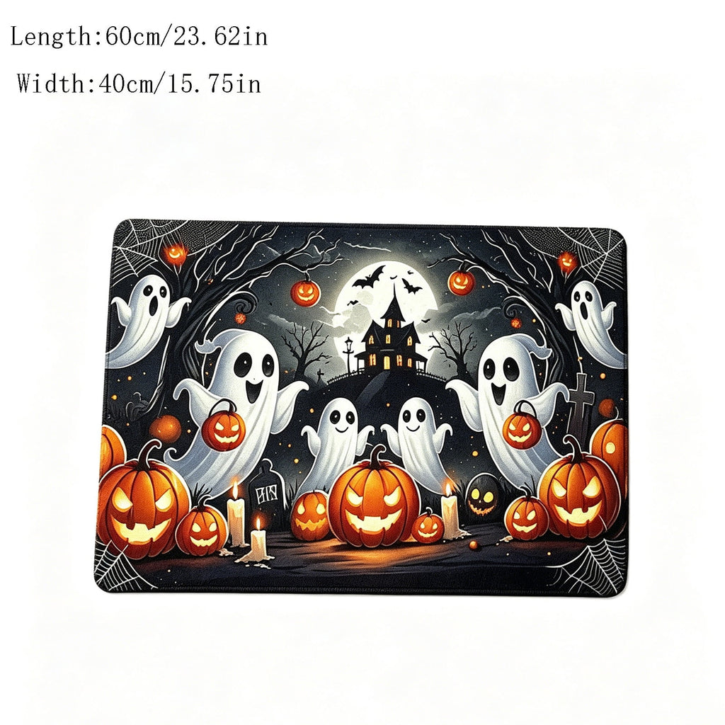 sruoe Fall Door Mat Non-Slip Durable Halloween Decor, Halloween Door Mats for Outdoor with Rubber Backing, Porch Patio Entryway, Easy Clean Absorbent Low-Profile Fade-Resistant.