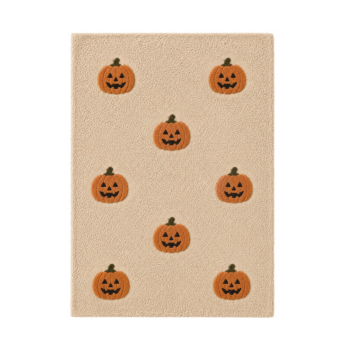 Guvpev Halloween Flannel Throw Blanket, 39.4" x 27.6" Soft Plush 3D Pumpkin Printed Decorative Blanket for Couch, Bed, Travel, Living Room, Cozy Fall Holiday Home Accent