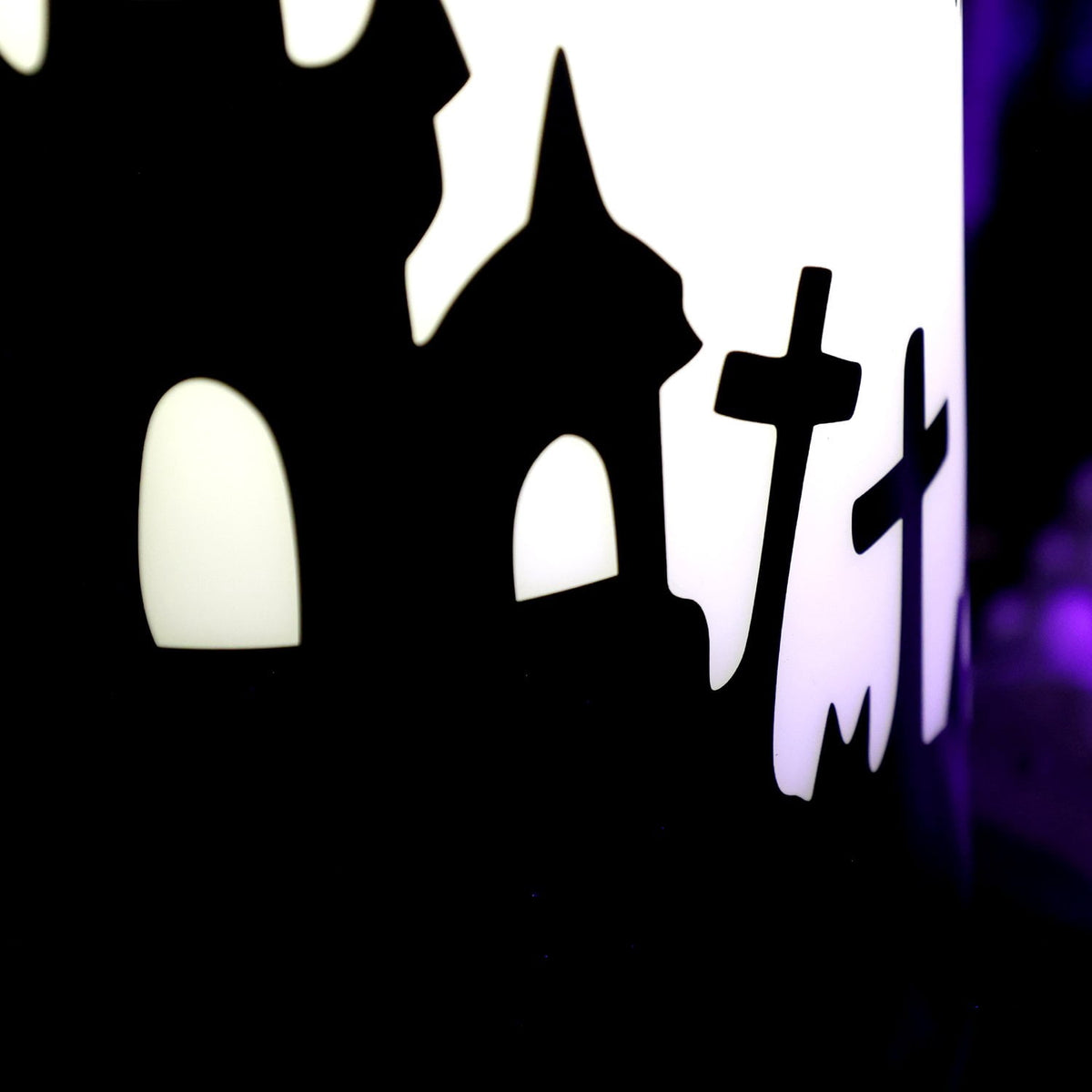 Haunted Hill Farm Halloween Blow Mold Flicker Wick Candle Warm White 3.3-Ft.