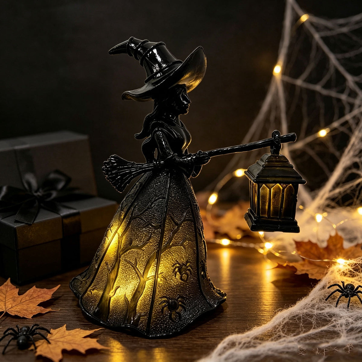 SCNOR Vintage Stained Glass Pumpkin Table Lamp, USB Powered Jack O Lantern Night Light for Halloween Fall Mantel Decor