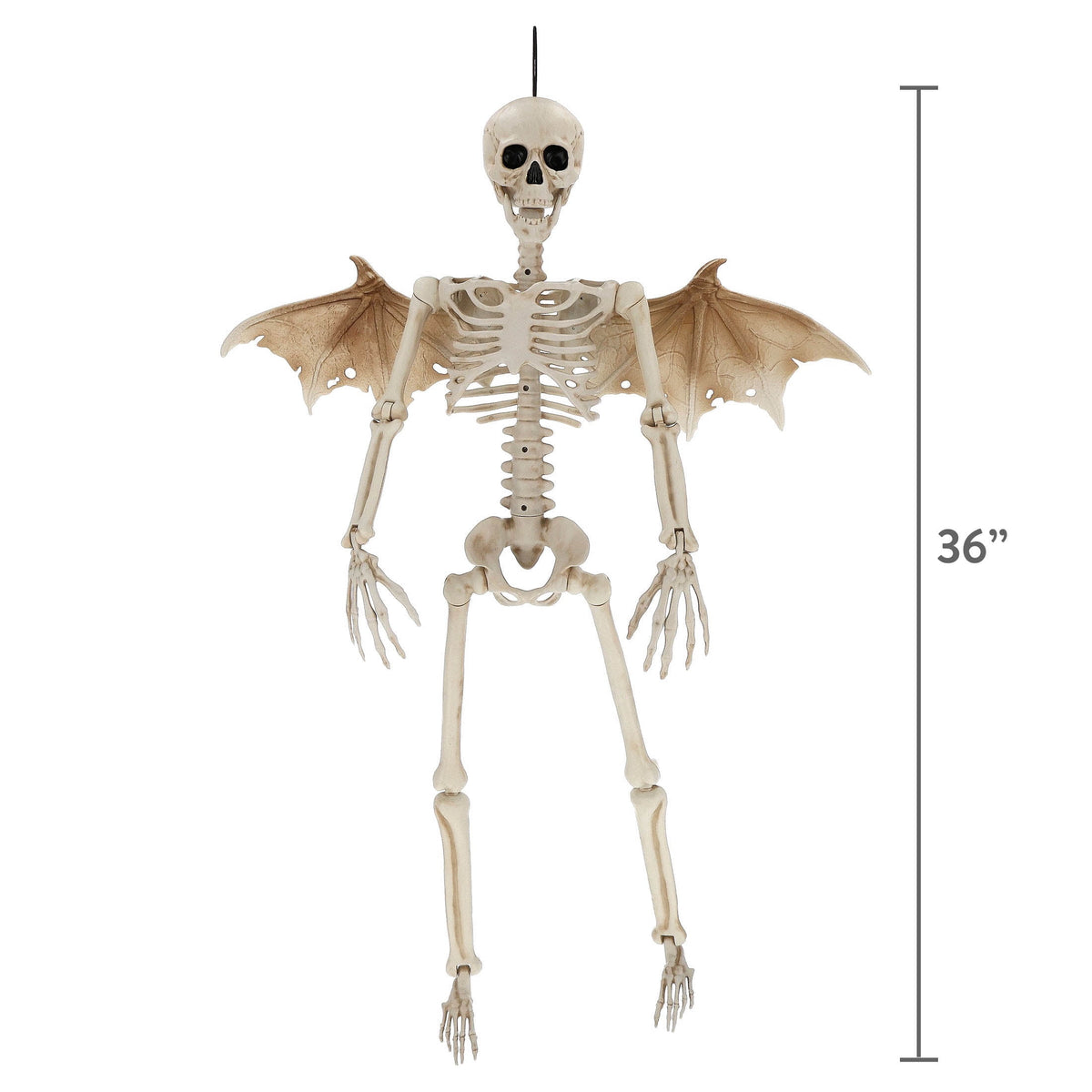 Faux Posable Winged Skeleton, 36", Halloween by Way To Celebrate