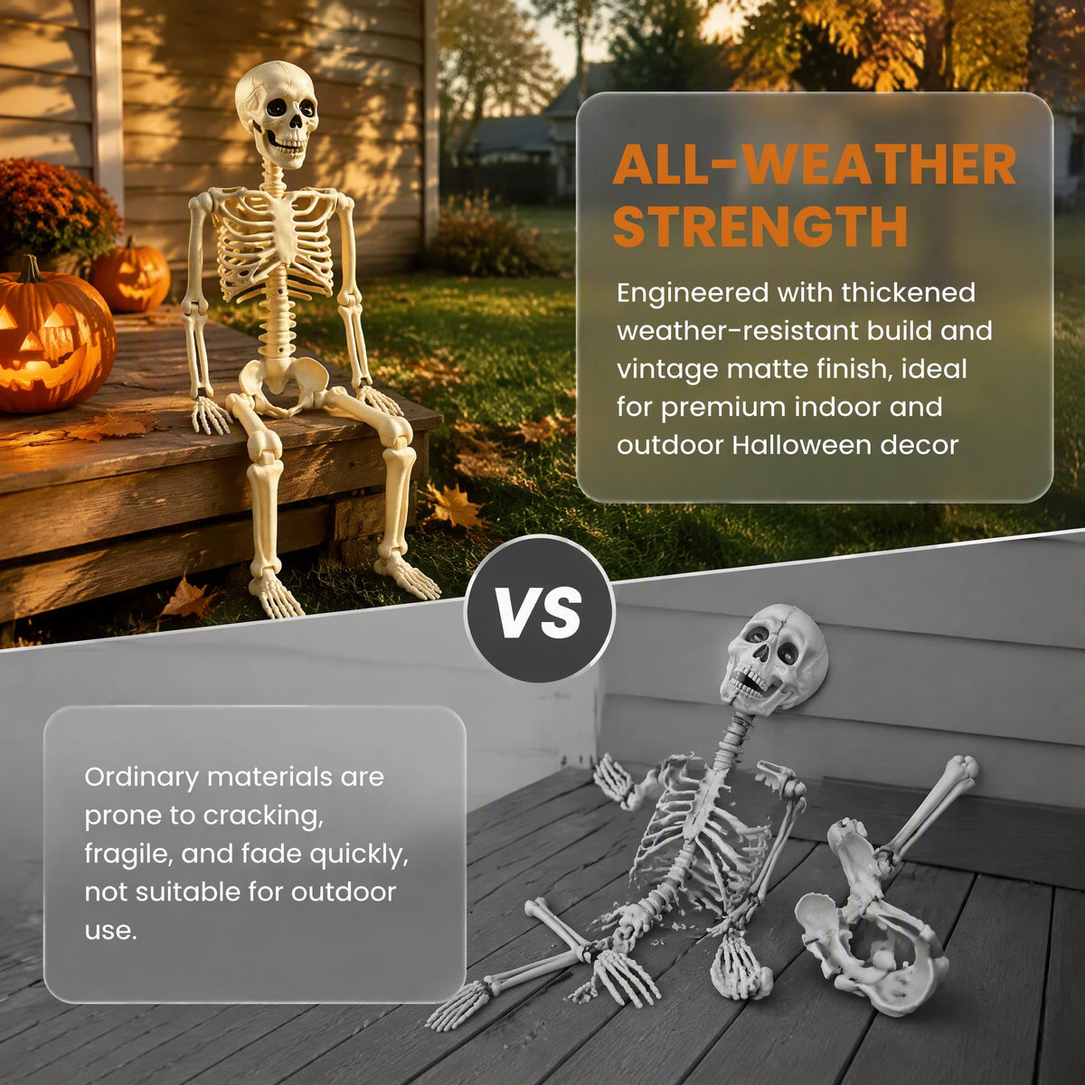 3.3 ft Halloween skeleton decoration, with movable joints, flexible skeleton for poses, scary skeleton suitable for indoor and outdoor Halloween decorations, haunted houses, courtyards, cemeteries