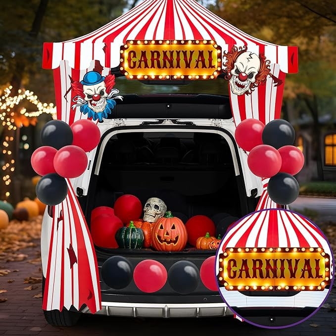 Joyfy Halloween Trunk or Treat Car Decorations Kit,Halloween Car Decorations Car Archway with Frankenstein Theme,Trunk or Treat Decorations for Suv,Halloween Outdoor Garage Door Party Decor