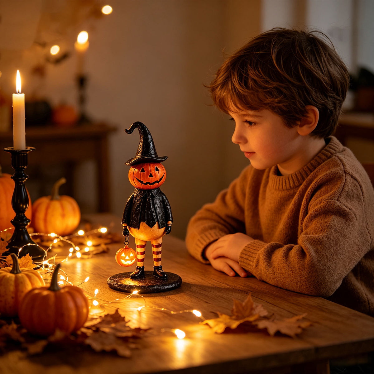 Lighted Halloween Ghost Candy Bowl, Cute LED Ghost Holding Pumpkin Candy Bucket for Trick or Treat, Outdoor Halloween Decorations for Front Porch, Indoor Yard Patio Halloween Decor