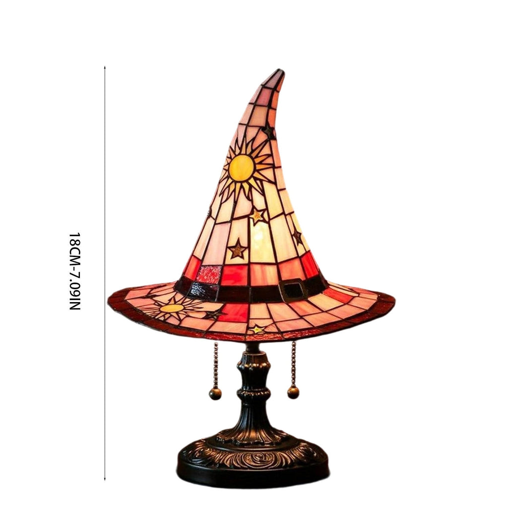 Clearance Witch Hat Lamp, Halloween Nigh Light Handcrafted Retro Resin Witch Hat Light, Usb Powered, Gothic Halloween Decorations for Bedroom