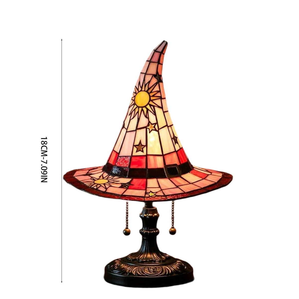 Clearance Witch Hat Lamp, Halloween Nigh Light Handcrafted Retro Resin Witch Hat Light, Usb Powered, Gothic Halloween Decorations for Bedroom