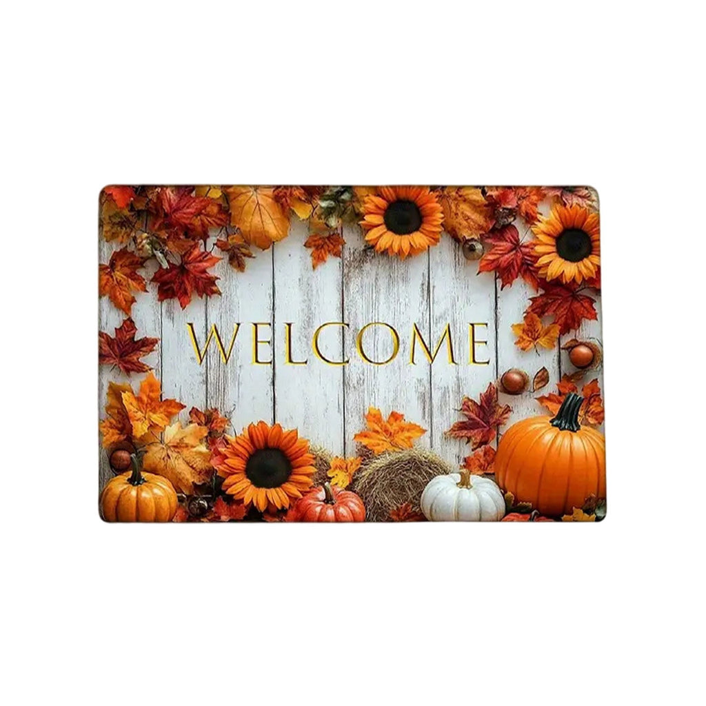 Autumn Door Mat for Entryway, 16x24 Inch, Fall-Themed Floor Doormat for Home Decor, Non-Slip Rug Mat for Living Room, Kitchen, Bedroom, Gifts for Fall Lovers (E)