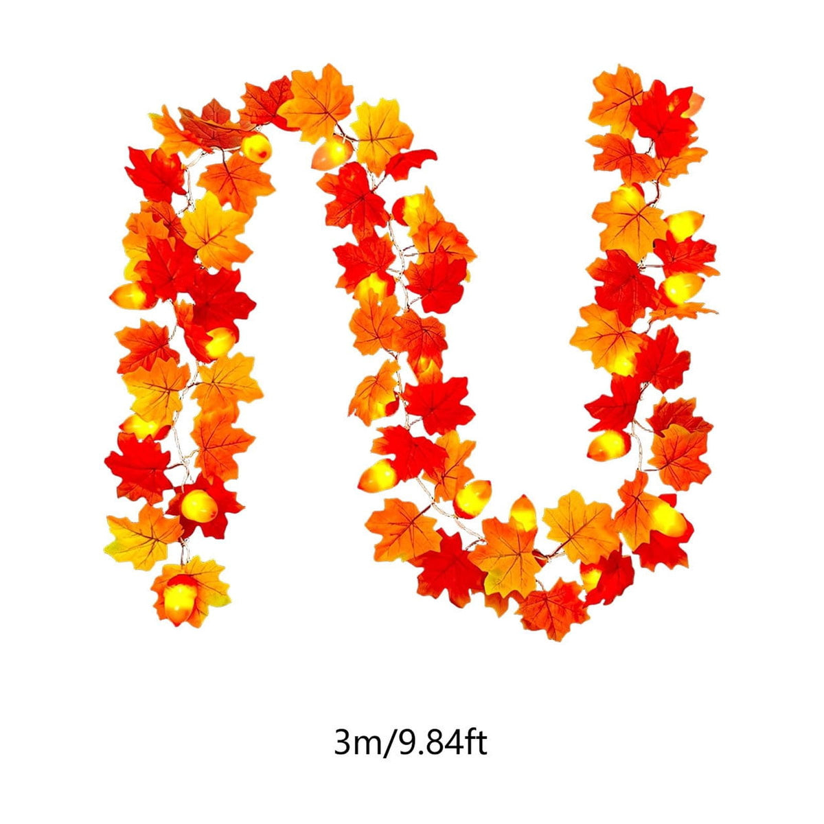 SPOORYYO 2Pcs Fall Maple Leaves Stems for Vase, Artificial Autumn Fake Leaves Decor, Maple Leaf Bushes Shrubs for Thanksgiving Halloween Home Farmhouse Table Centerpiece, 12.99" x 7.87"