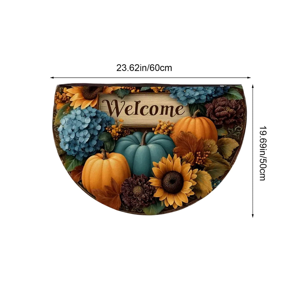 JoyMoreHome Fall Welcome Doormat, Fall Leaves Front Door Mat, Indoor Outdoor Entrance Floor Mats, Non-Slip Washable Thanksgiving Halloween Home Decor Mat