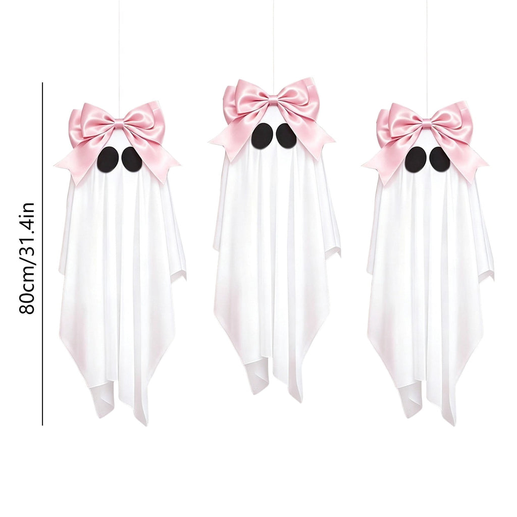 AuroraX Halloween Ghost Decor Outdoor Halloween Decoration Courtyard Tabletop Desktop Haunted Halloween Decoration for Yard Garden Pink