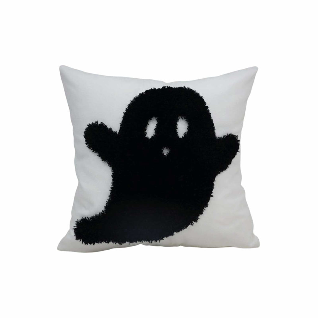 Cute Reading Ghost Plush Throw Pillow, Halloween Book & Pumpkin Bucket Ghost Stuffed Cushion, Spooky Season Decorative Pillow, for Sofa, Bedroom, Party Decor