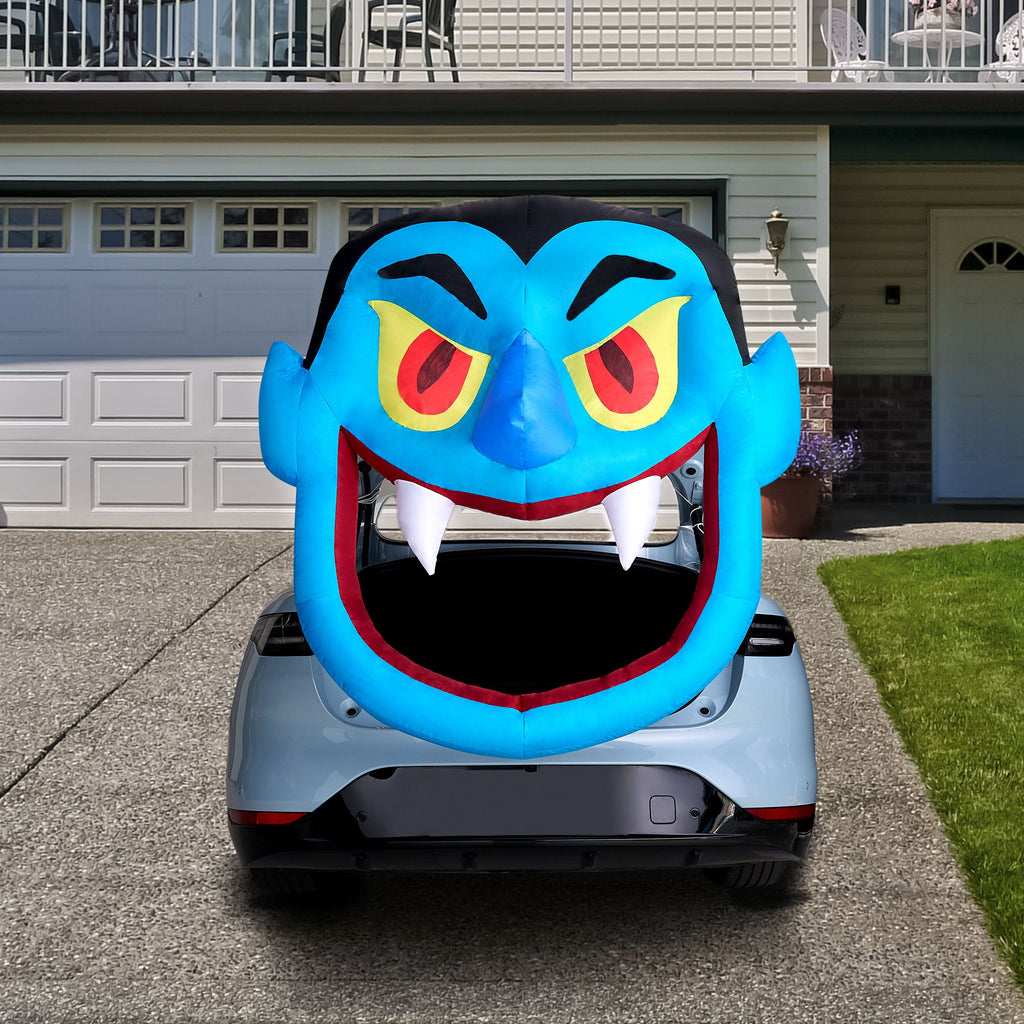 Joyfy 3.6 ft Animated Halloween Inflatable Dinosaur Decoration,Trunk or Treat Car Decorations Kit Dinosaur with Built-in LED Light for Halloween Party Indoor,Outdoor,Yard,Garden Decor