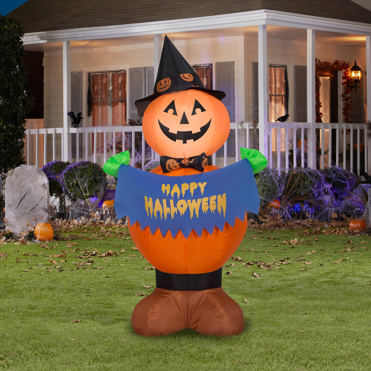 Airblown Inflatables Traditional Jack-O'-Lantern, 4'
