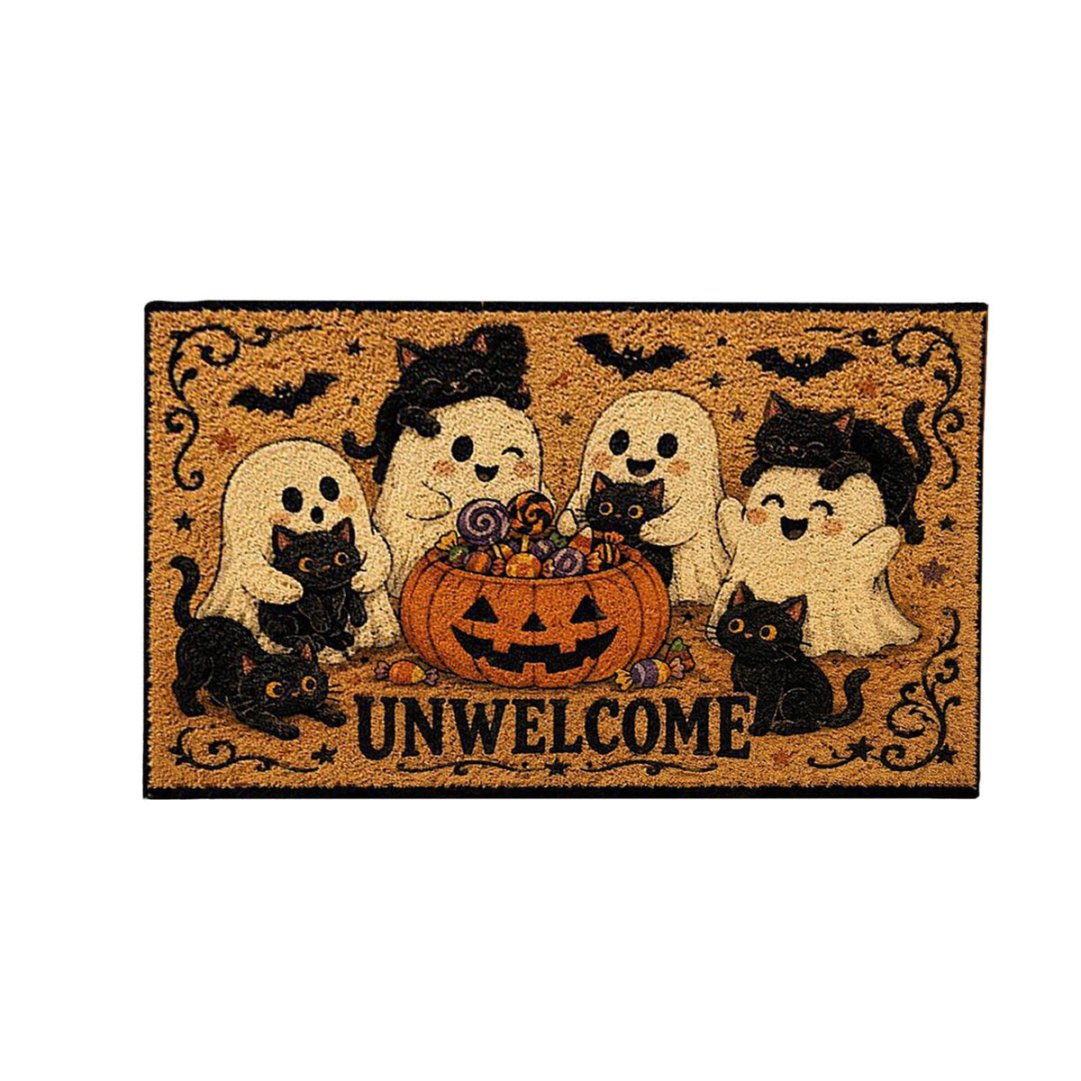 Halloween Kitchen Mat Halloween Printed Carpet Non-slip Entry Door Entry Mat Absorbent Bathroom Kitchen Entryway Mat 40*60cm