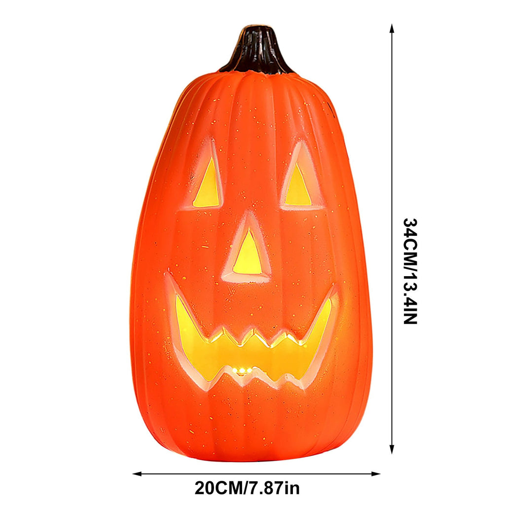 Dademeo Halloween Light Up Pumpkin Decor, Unique Tall LED Glowing Jack O Lantern, Waterproof Ornament for Yard Garden Porch Party