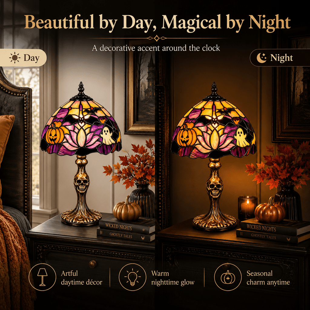 Diceymbol 11.81 Inch Halloween Ghost Night Light, Witch Hat Ghost Lamp with Jack O Lantern, Halloween Decorations Indoor for Table Mantel Party Decor