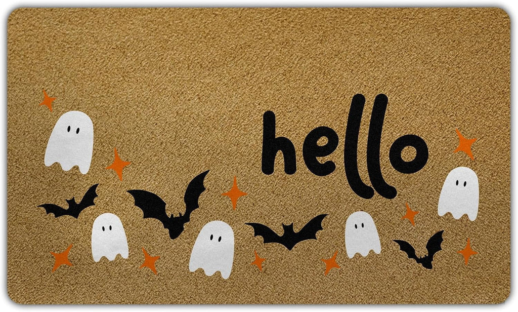 Jinswick Fall Welcome Doormat, Fall Pumpkin Front Door Outdoor Doormat Outdoor Entrance Porch Non-Slip Rubber Floor Mat Fall Halloween Thanksgiving Farmhouse Decoration 16" x 24"