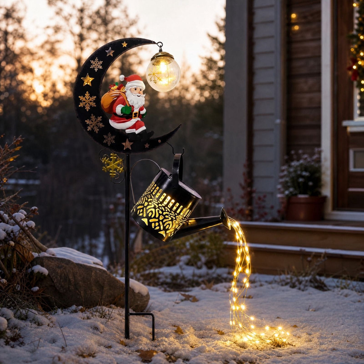 Halloween Solar Garden Stake Light,Metal Hanging Pumpkin Lantern Waterproof for Yard Lawn Proch