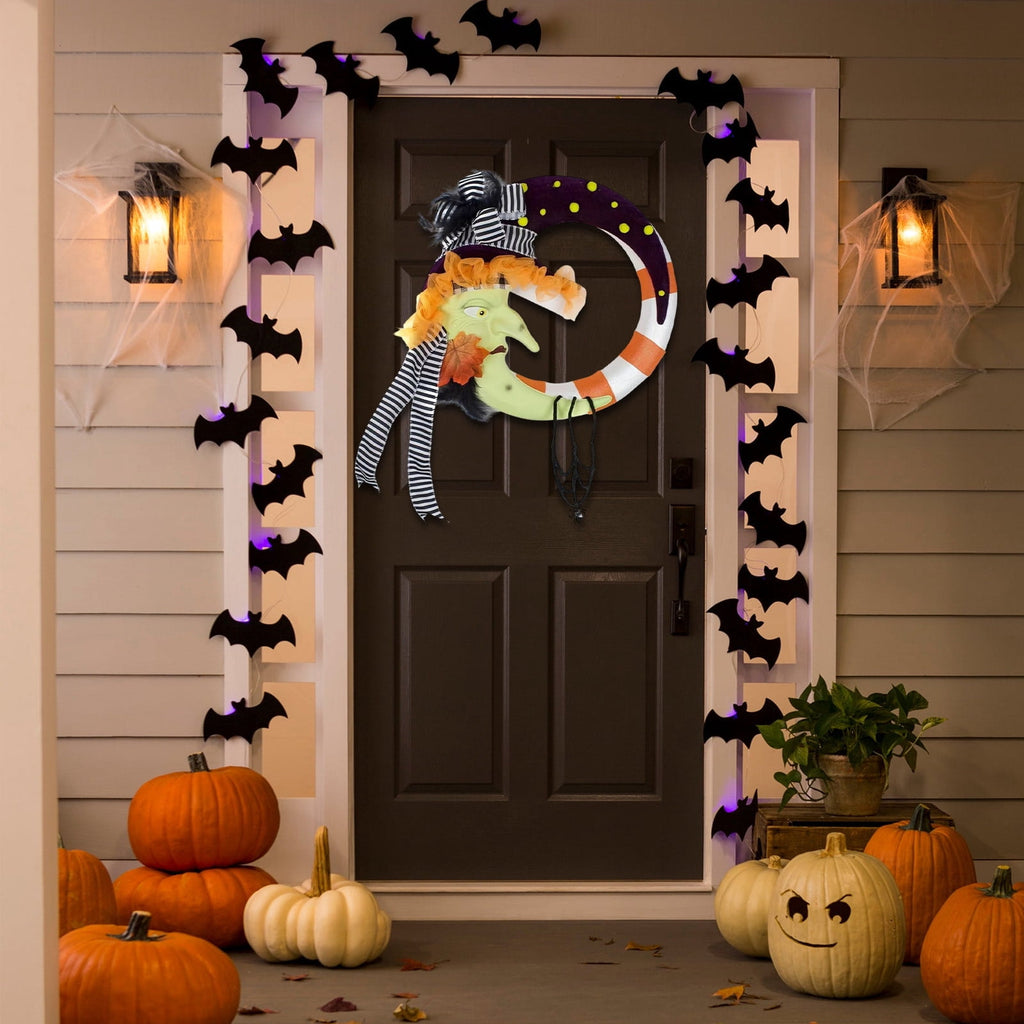 YIKA Halloween Decoration Fall Peony And Pumpkin Wreath Colorful Decorative Garland Home Decoration And Ornaments Suitable For Decoration In Multiple Scenarios F3Halloween Yard Decor