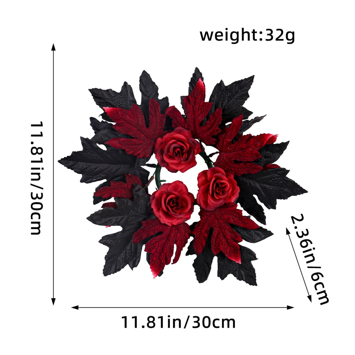 sruoe Halloween Decor, Artificial Wreaths, Halloween Decoration Outdoor, Fall Wreaths, Indoor Halloween Decoration, Halloween Candle Wreath Maple Leaf Decorative