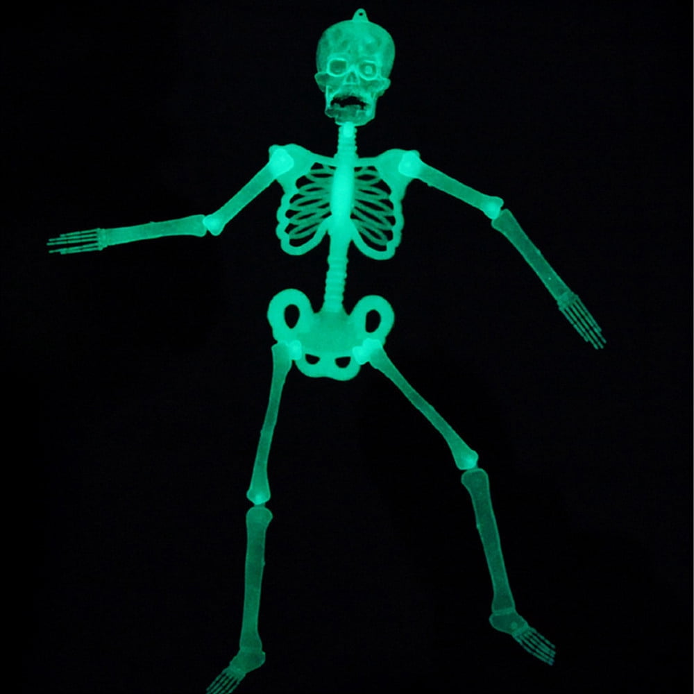 Realistic White Plastic Half Torso Skeleton Tabletop Prop, Detailed Human Half Skeleton Halloween Desktop Decor, Weatherproof Indoor Outdoor Reusable Spooky Party Ornament