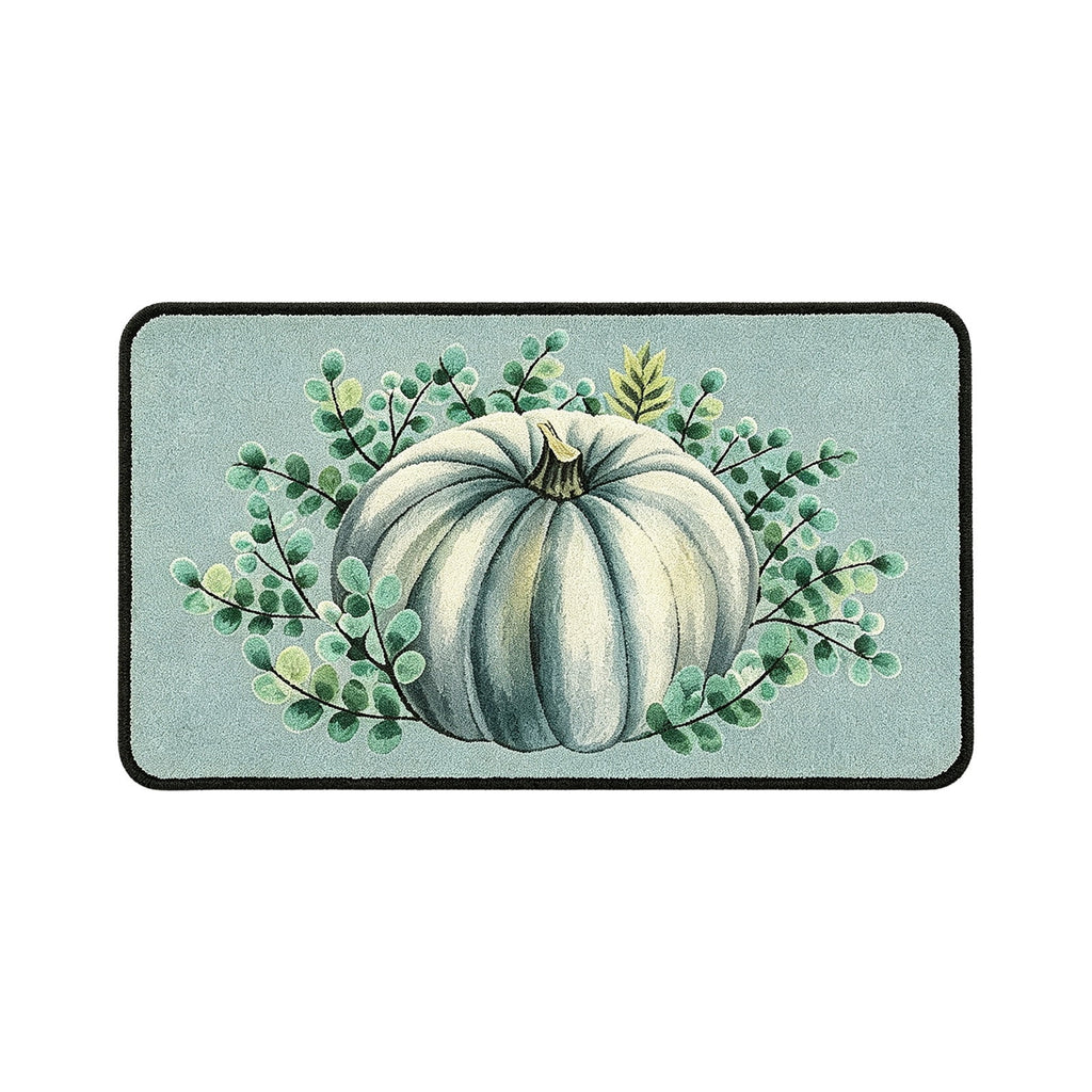 Yhmxh Fall Pumpkin Decorative Door Mat, Autumn Harvest Welcome Entryway Rug, Non‑Slip Absorbent Front Doormat, Seasonal Floor Mat for Indoor Outdoor Halloween Home Decoration 15.7x23.6 Inch
