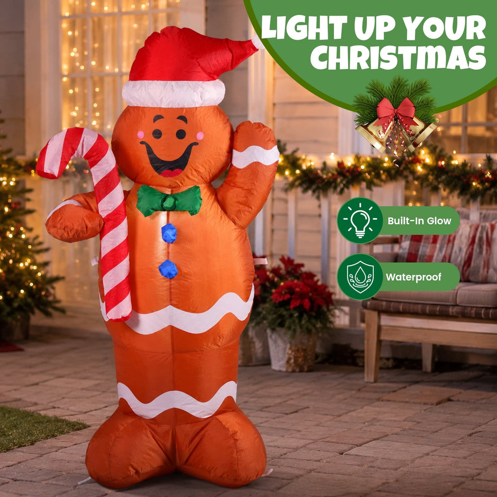 6FT Halloween Inflatable Ghost Pumpkin Decorations with LED Lights, 3 Ghosts Inflatable Yard Decorations for Outdoor Lawn Garden Porch Indoor Party Decorations