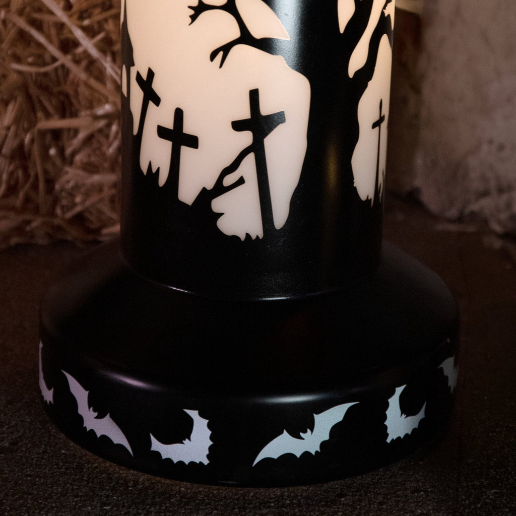Haunted Hill Farm Halloween Blow Mold Flicker Wick Candle Warm White 3.3-Ft.