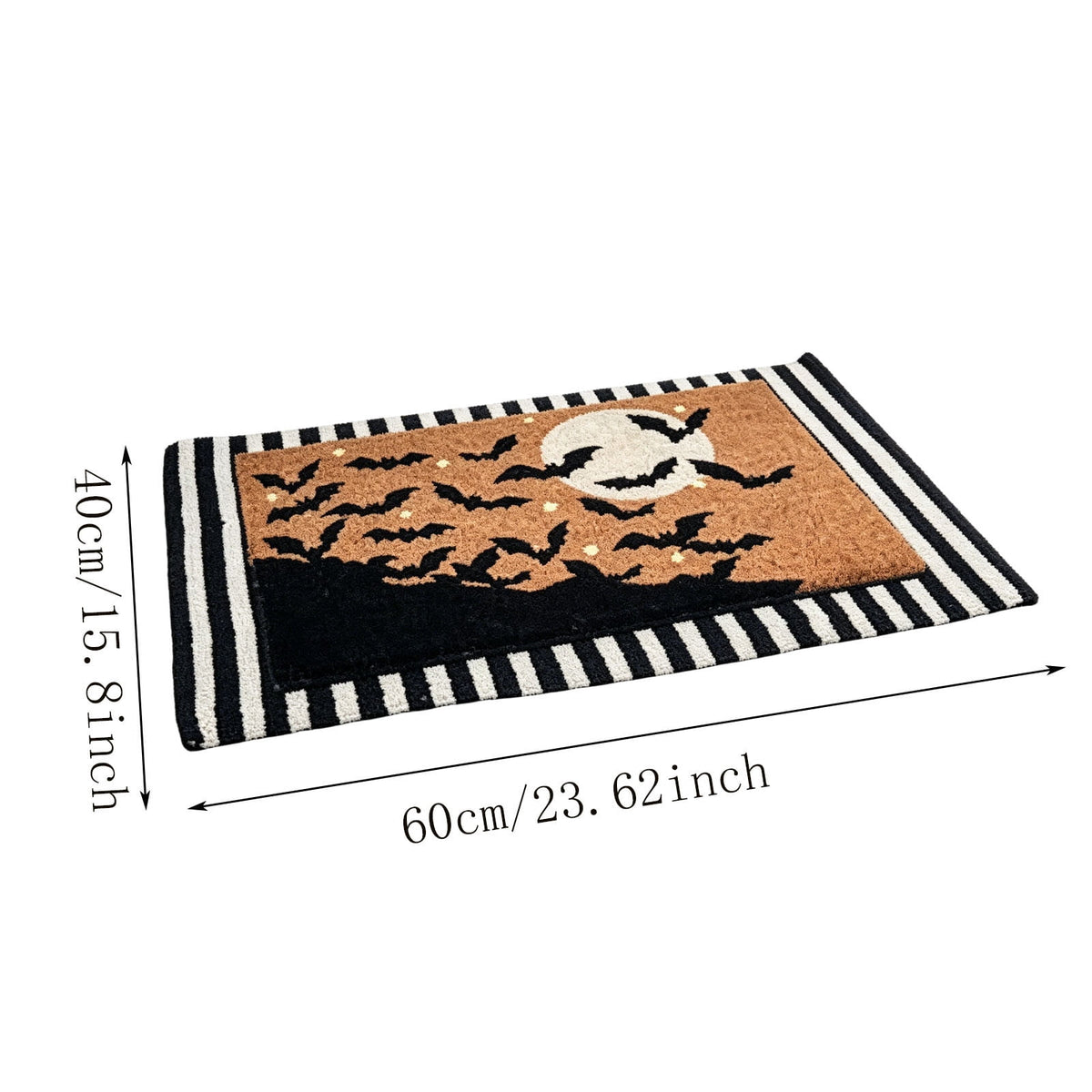 Halloween Ghost Door Mat, Cute Welcome Mat for Front Door Porch Entryway Haunted Outdoor Decor Spooky Decorative Entrance Doormat Non Slip Halloween Rug, 16" x 24"